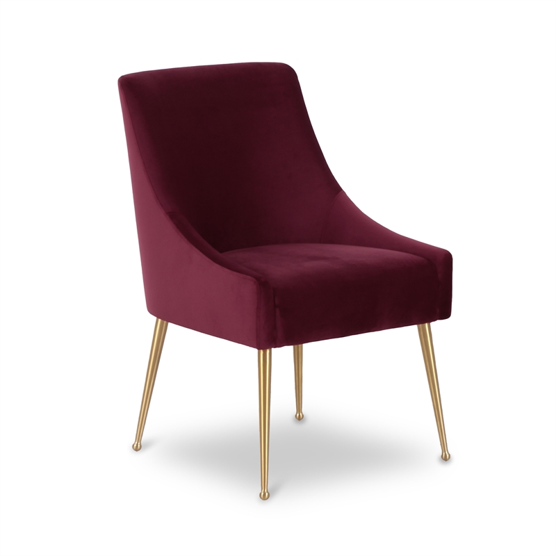 Beatrix Burgundy Performance Velvet Dining Chair