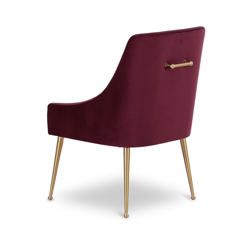 Beatrix Burgundy Performance Velvet Dining Chair