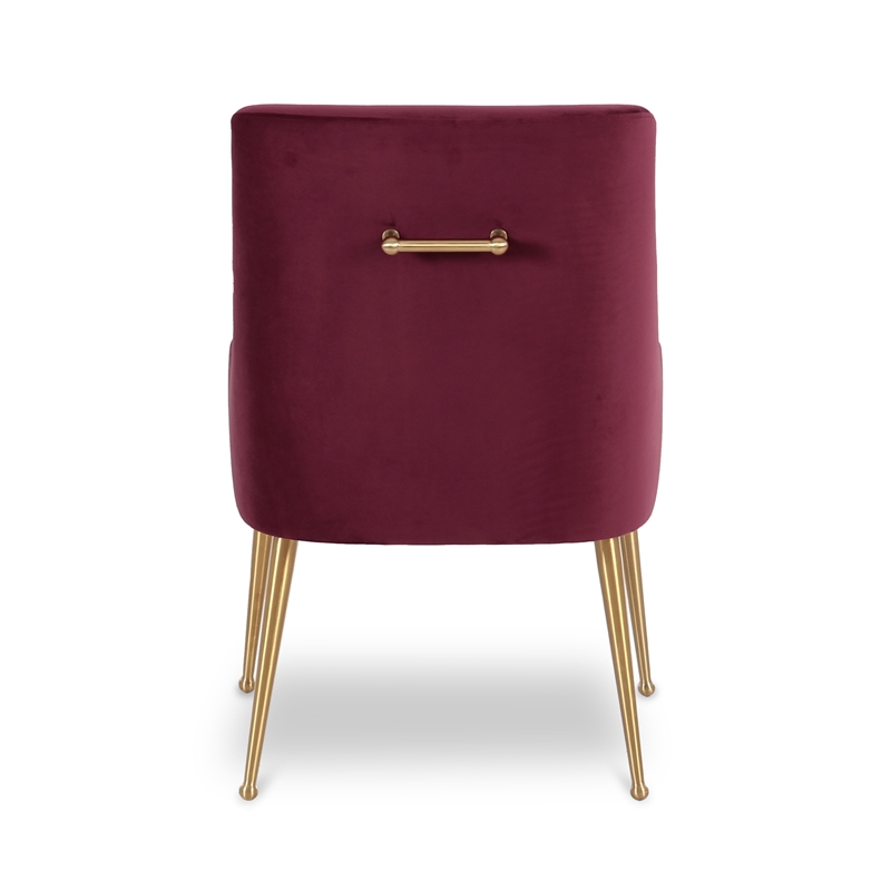 Beatrix Burgundy Performance Velvet Dining Chair