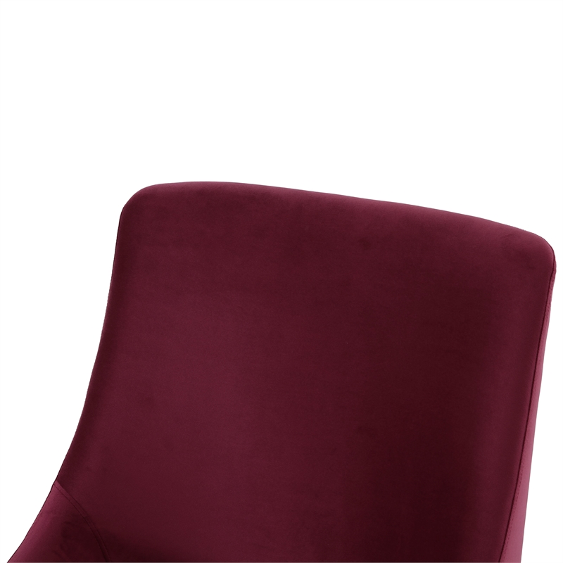 Beatrix Burgundy Performance Velvet Dining Chair