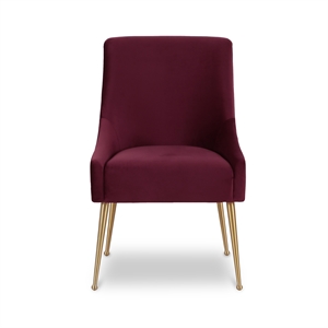 Beatrix Burgundy Performance Velvet Dining Chair