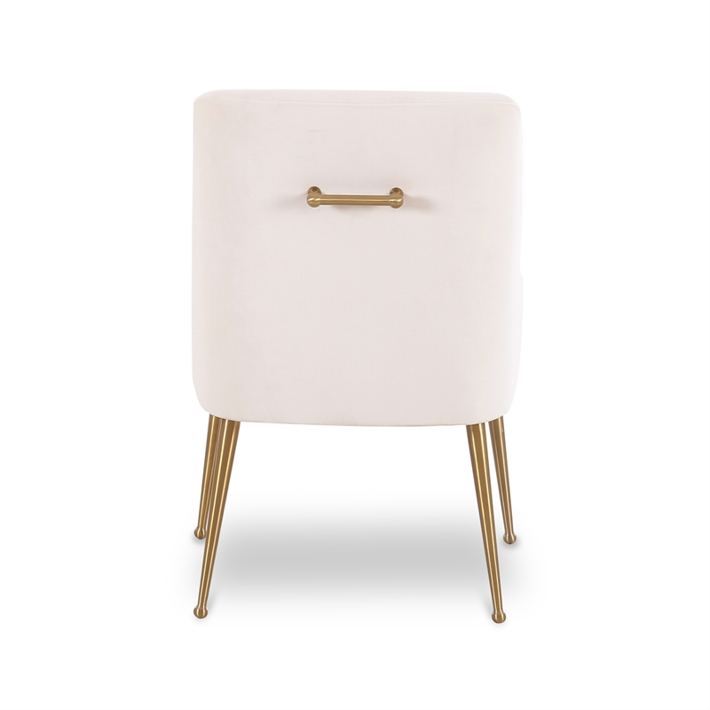 Beatrix Cream Performance Velvet Dining Chair