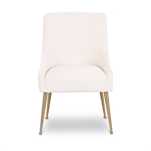 Beatrix Cream Performance Velvet Dining Chair