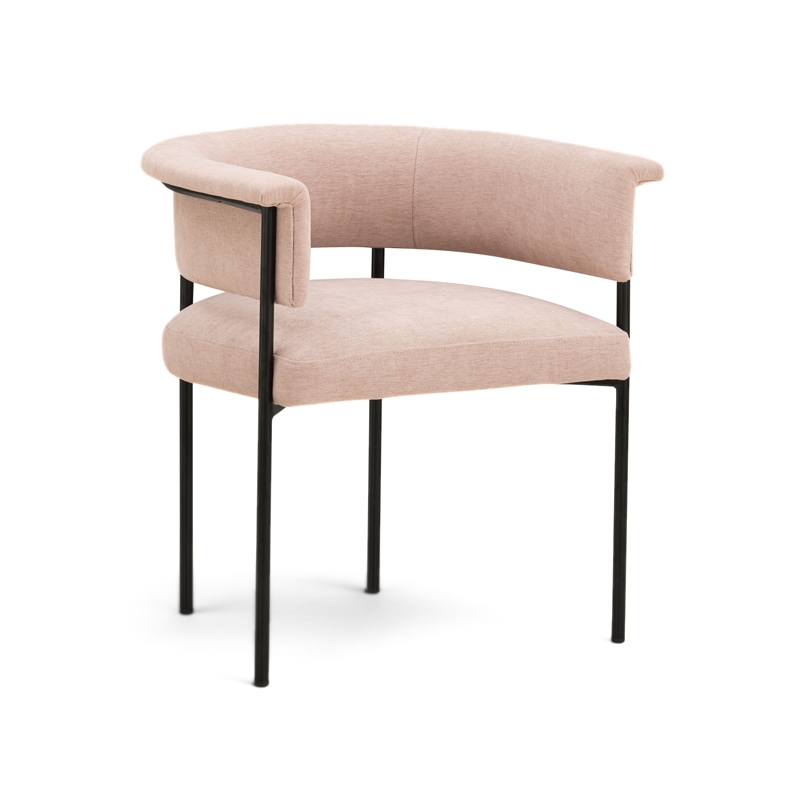 Taylor Light Pink Performance Chenille Dining Chair