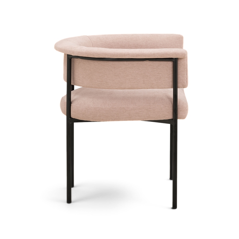 Taylor Light Pink Performance Chenille Dining Chair