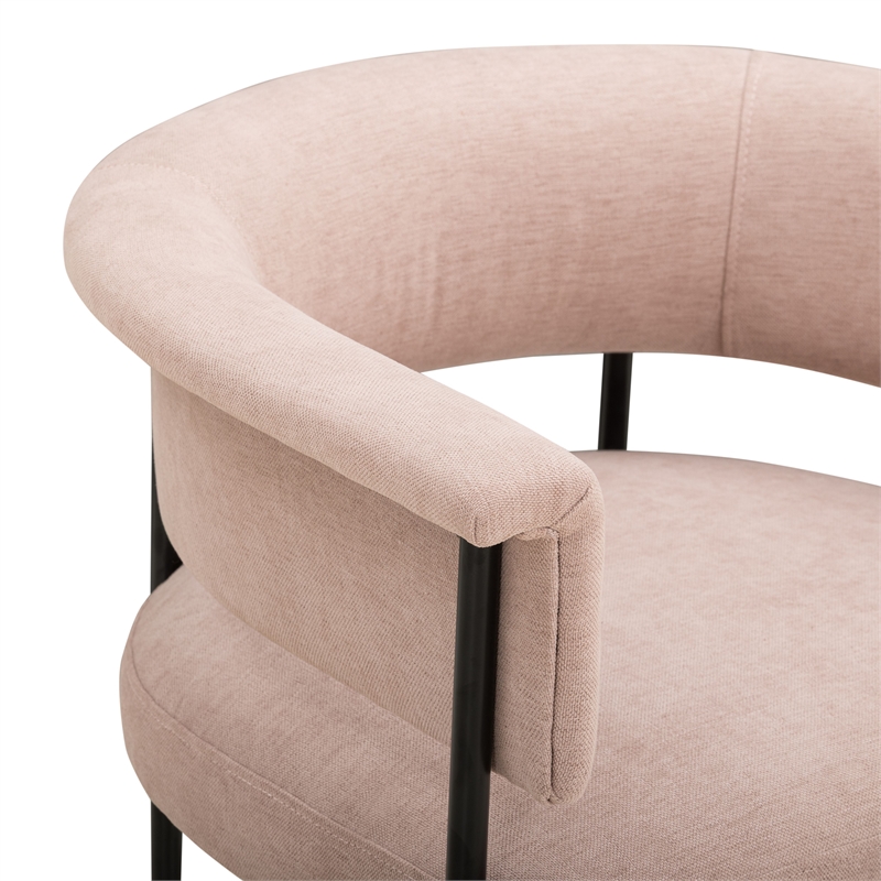 Taylor Light Pink Performance Chenille Dining Chair
