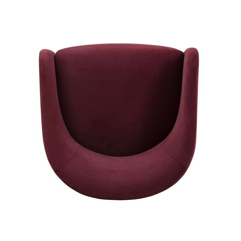 Seraphina Berry Red Performance Velvet Dining Chair