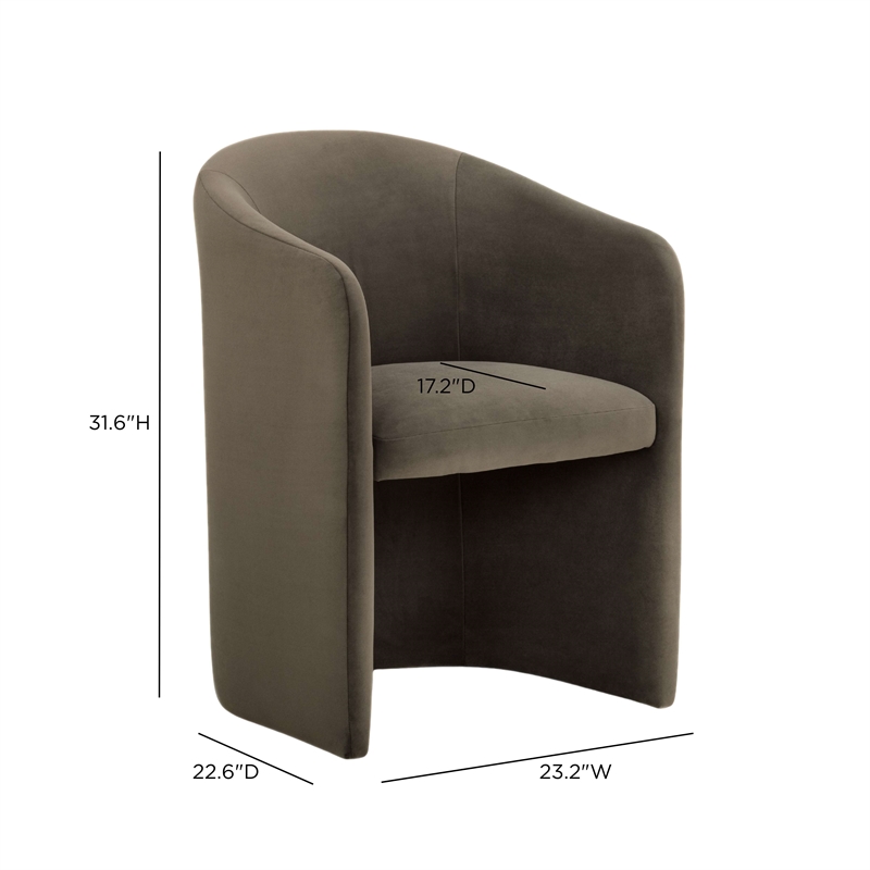Seraphina Chocolate Brown Performance Velvet Dining Chair