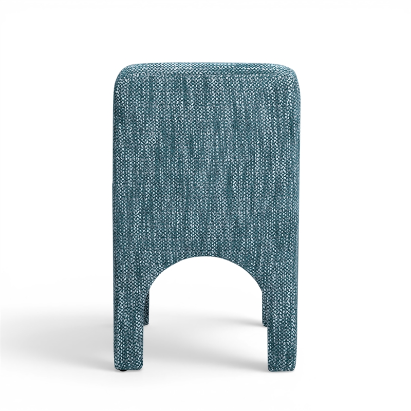 Tomlin Teal Knubby Performance Fabric Dining Chair