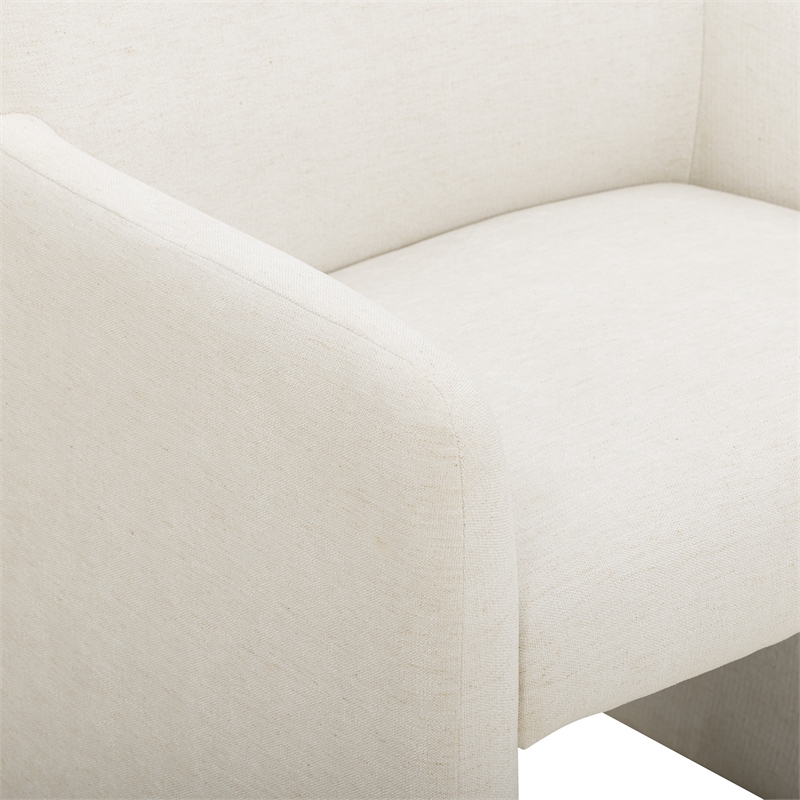 Crawley Performance Linen Chenille Dining Chair in Bone
