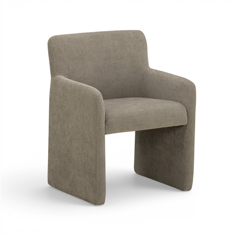 Crawley Performance Linen Chenille Dining Chair in Mink