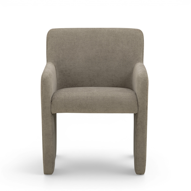 Crawley Performance Linen Chenille Dining Chair in Mink