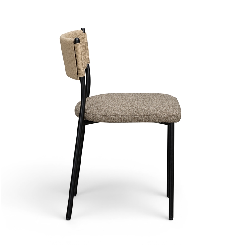 Celine Brown Performance Boucle Dining Chair - Set of 2