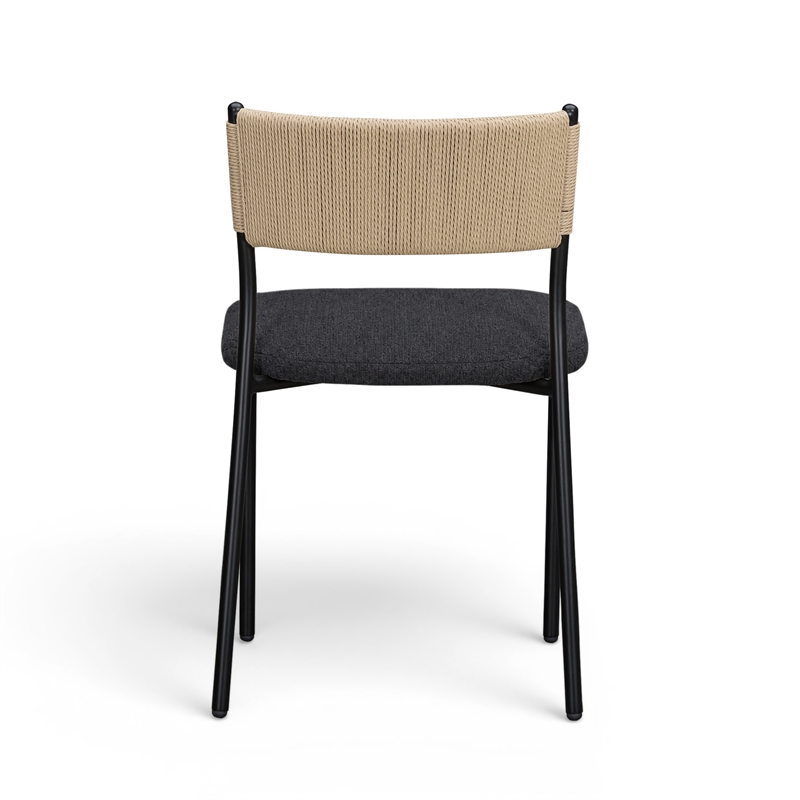 Celine Black Performance Boucle Dining Chair - Set of 2