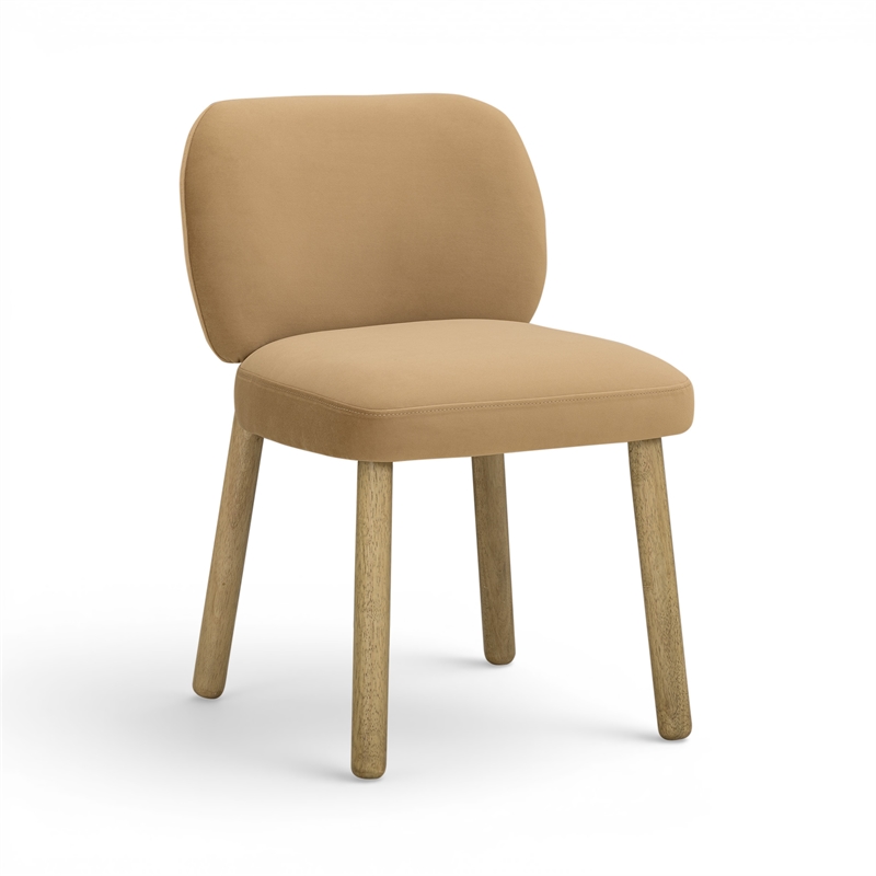 Foxy Camel Performance Velvet Dining Chair