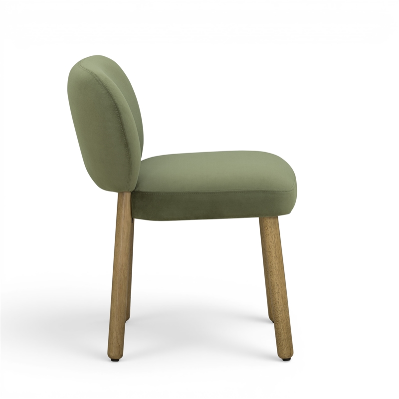 Foxy Olive Green Performance Velvet Dining Chair