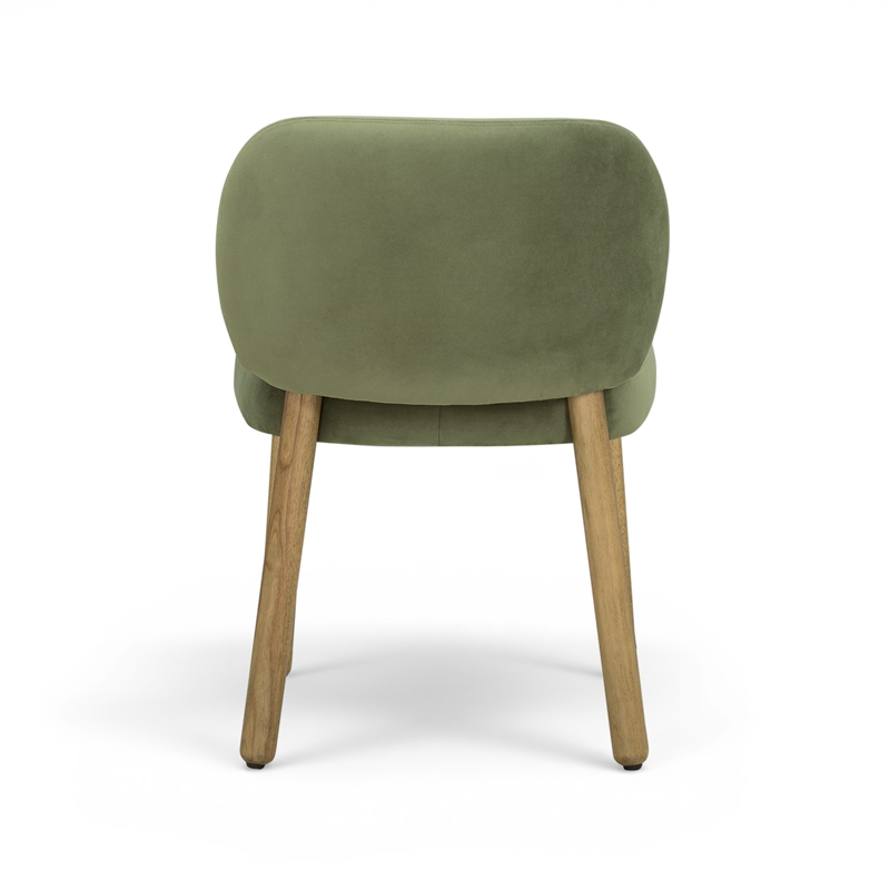 Foxy Olive Green Performance Velvet Dining Chair