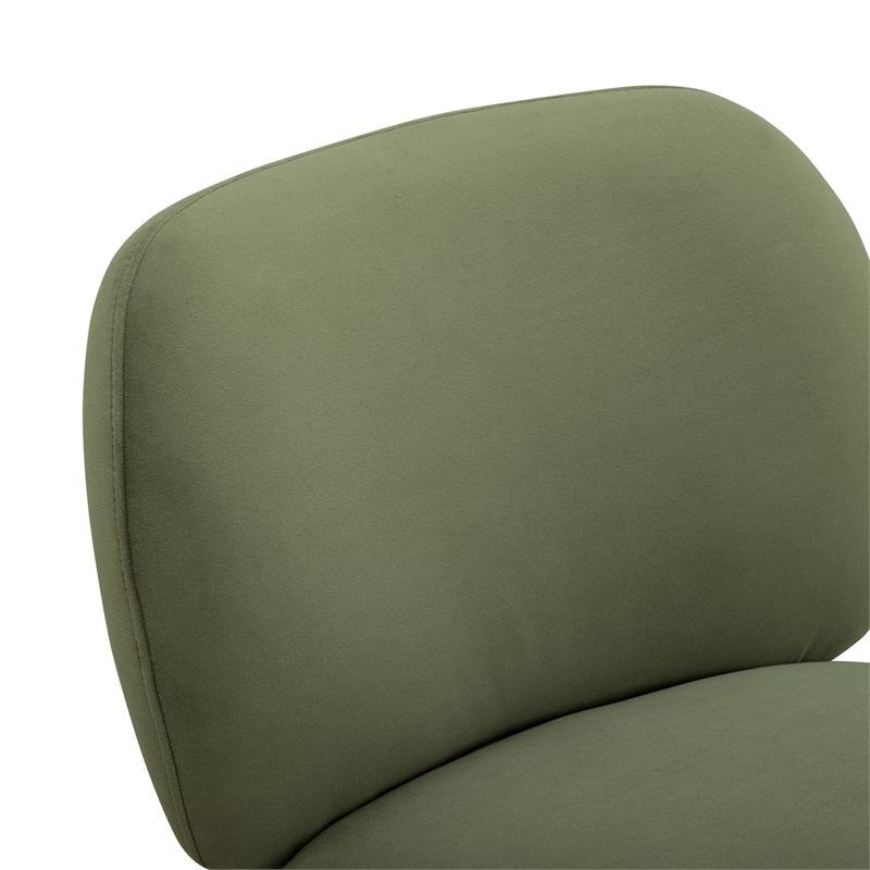 Foxy Olive Green Performance Velvet Dining Chair