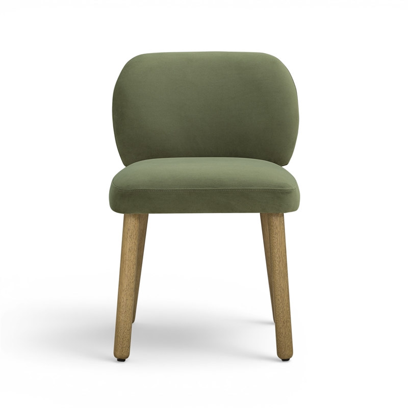 Foxy Olive Green Performance Velvet Dining Chair