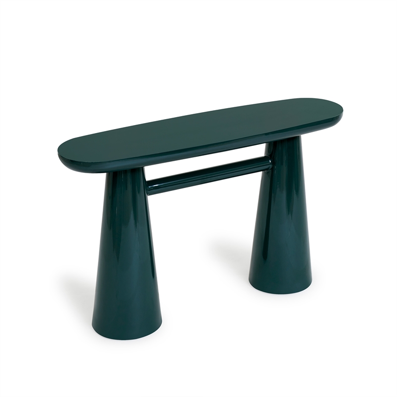 Baila Forest Green Gloss Lacquer Console Table