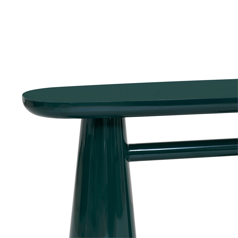 Baila Forest Green Gloss Lacquer Console Table