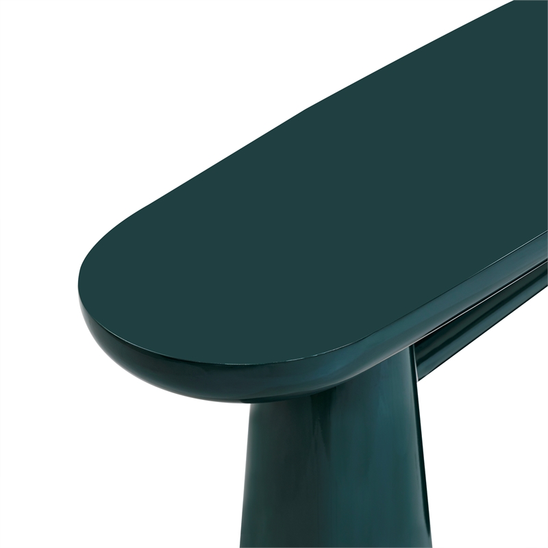 Baila Forest Green Gloss Lacquer Console Table
