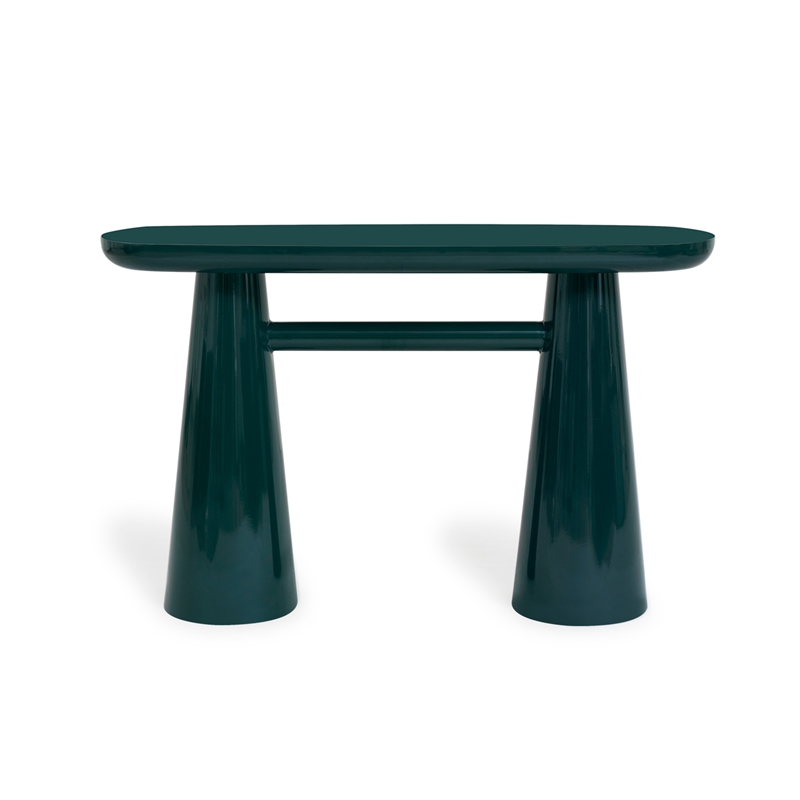 Baila Forest Green Gloss Lacquer Console Table