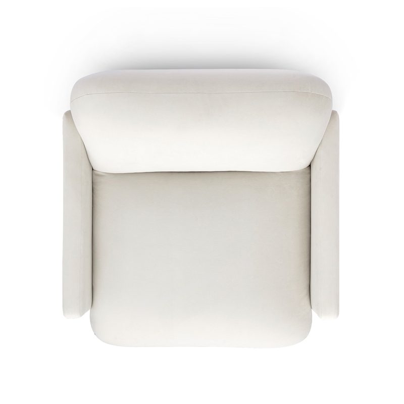 Azalea Cream Performance Velvet Accent Chair