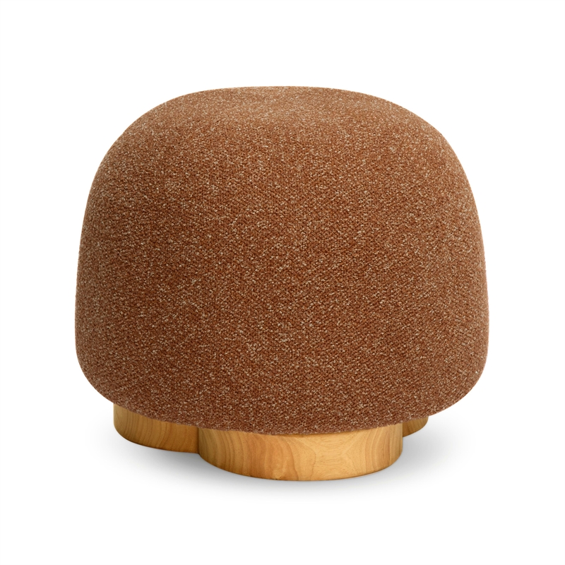 Oopa Bronze Boucle Performance Swivel Ottoman