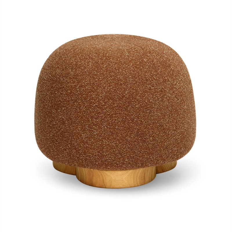 Oopa Bronze Boucle Performance Swivel Ottoman