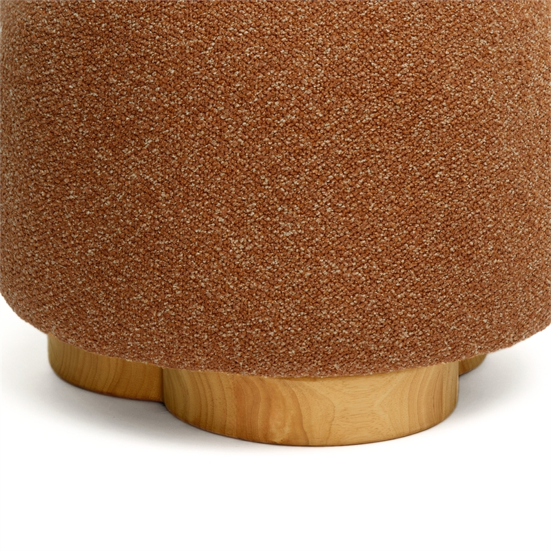 Oopa Bronze Boucle Performance Swivel Ottoman