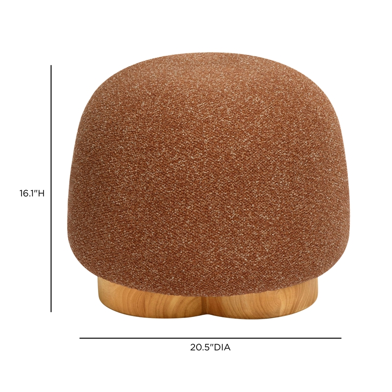 Oopa Bronze Boucle Performance Swivel Ottoman