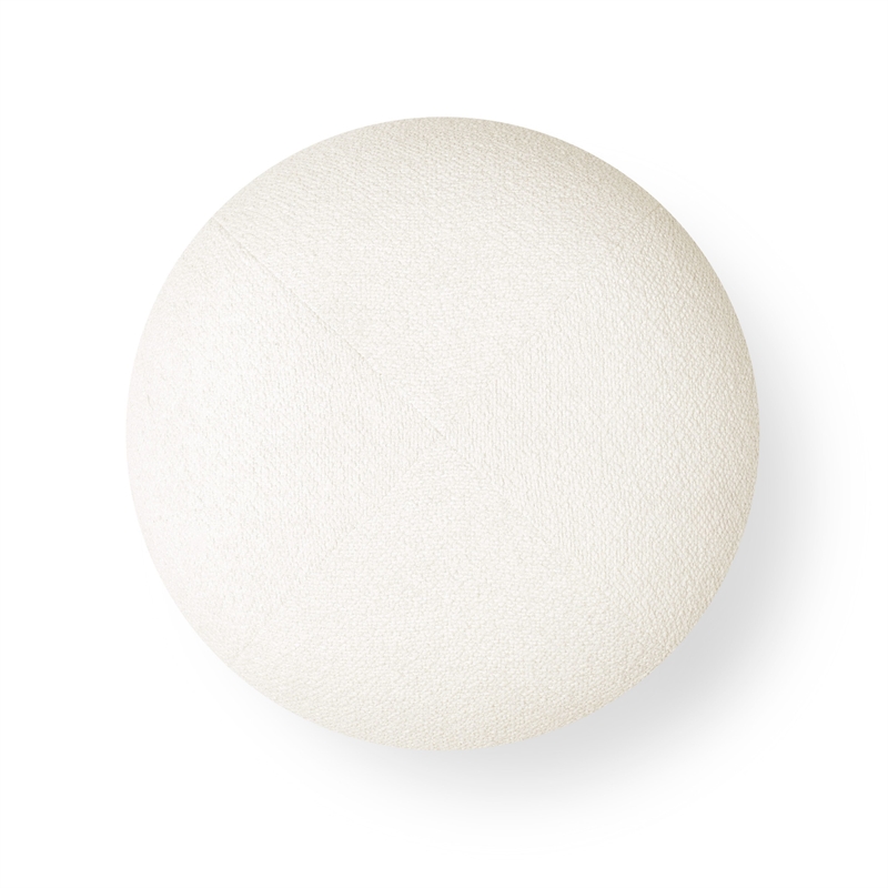 Oopa Cream Boucle Performance Swivel Ottoman