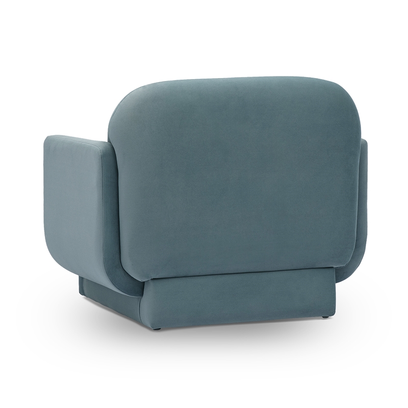 Azalea Powder Blue Performance Velvet Accent Chair