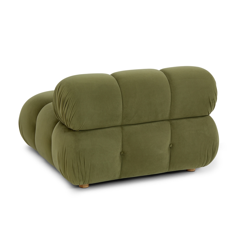 Calliope Olive Green Performance Velvet Modular Corner Chair