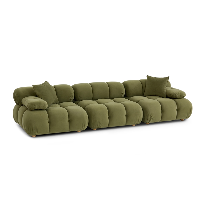 Calliope Olive Green Performance Velvet Modular Sofa