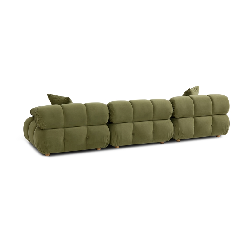 Calliope Olive Green Performance Velvet Modular Sofa