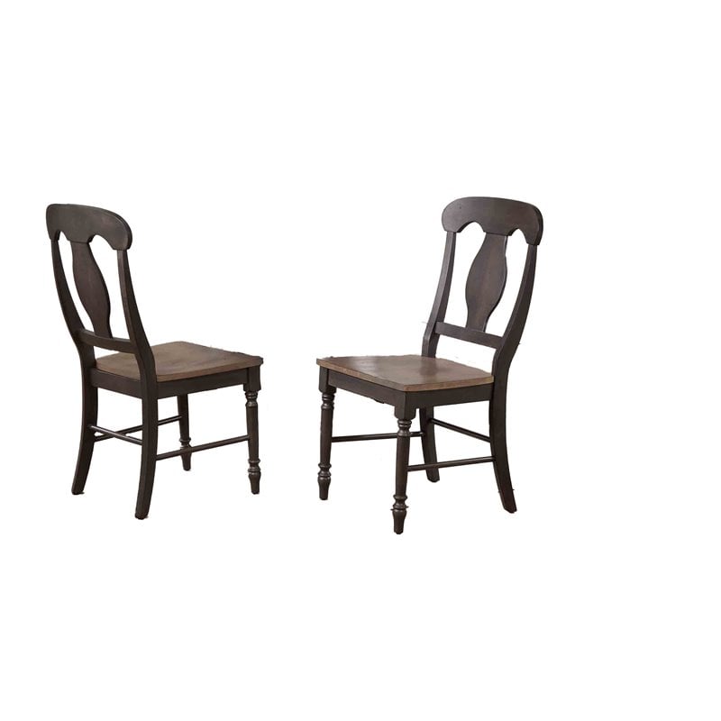5-Pc Napoleon Pedestal Dining Set in Gray/Black Stone