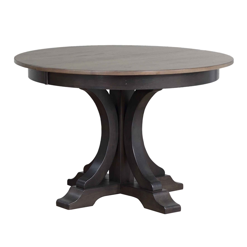 5-Pc Deco Napoleon Wood Dining Set in Gray/Black Stone