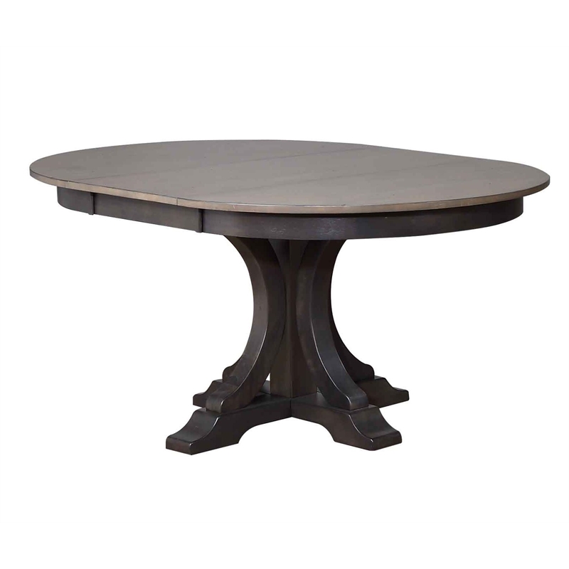 5-Pc Deco Napoleon Wood Dining Set in Gray/Black Stone
