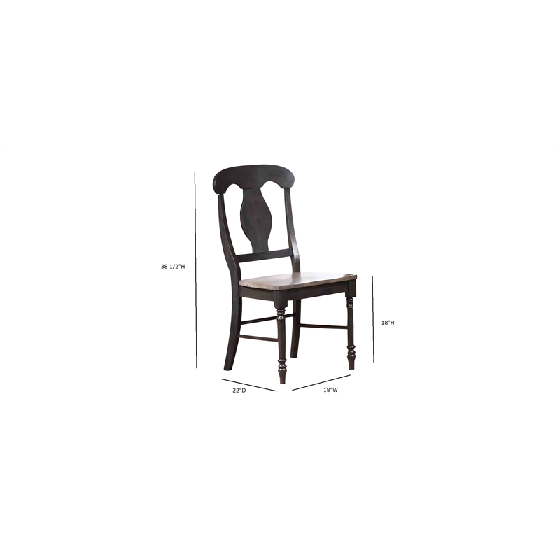 5-Pc Deco Napoleon Wood Dining Set in Gray/Black Stone