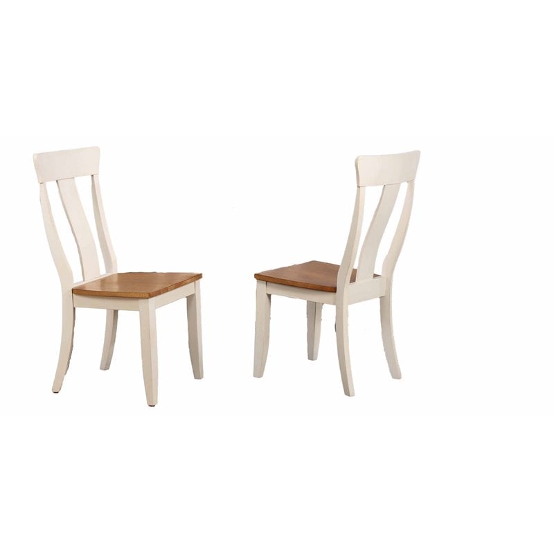 7-Pc Panel Wood Cross Pedestal Dining Set in Caramel