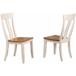 Wood Dining Chairs in Caramel/Biscotti (Set of 2)