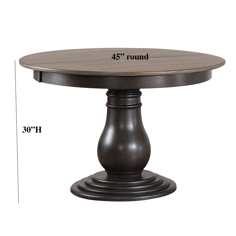 Napoleon Solid Wood Extendable Bella Dining Set in Grey 7-Piece Set