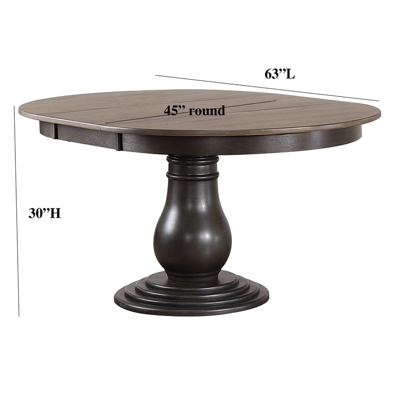 Double X- Back Solid Wood Extendable Bella Dining Set in Grey