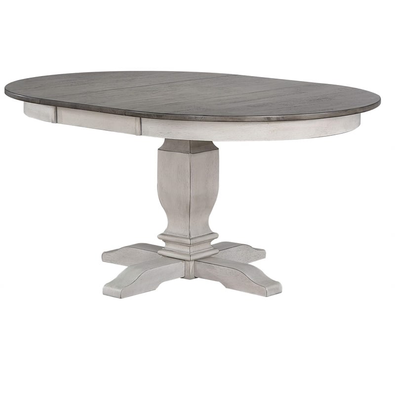 5-Pc Transitional Wood Dining Set in Ash/Stormy White