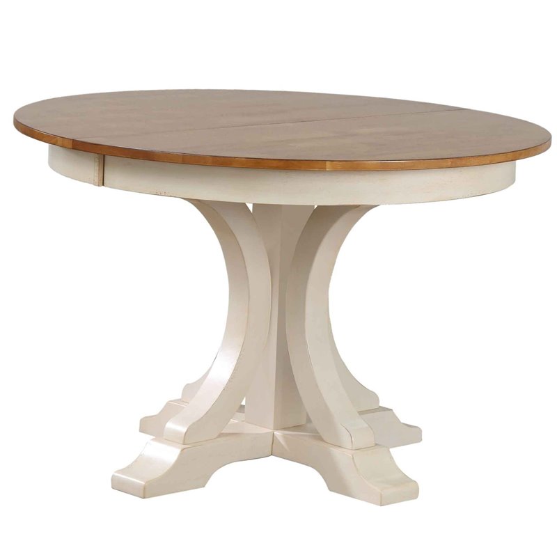 5-Pc Deco Panel Wood Dining Set in Caramel/Biscotti