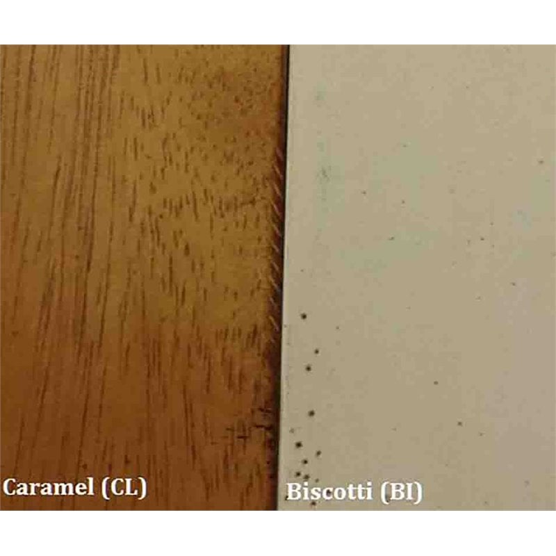 5-Pc Double X-Back Wood Dining Set in Caramel/Biscotti