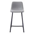 Adam Counter Height Contemporary Stool In Light Grey Finish