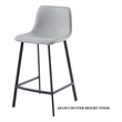 Adam Counter Height Contemporary Stool In Light Grey Finish